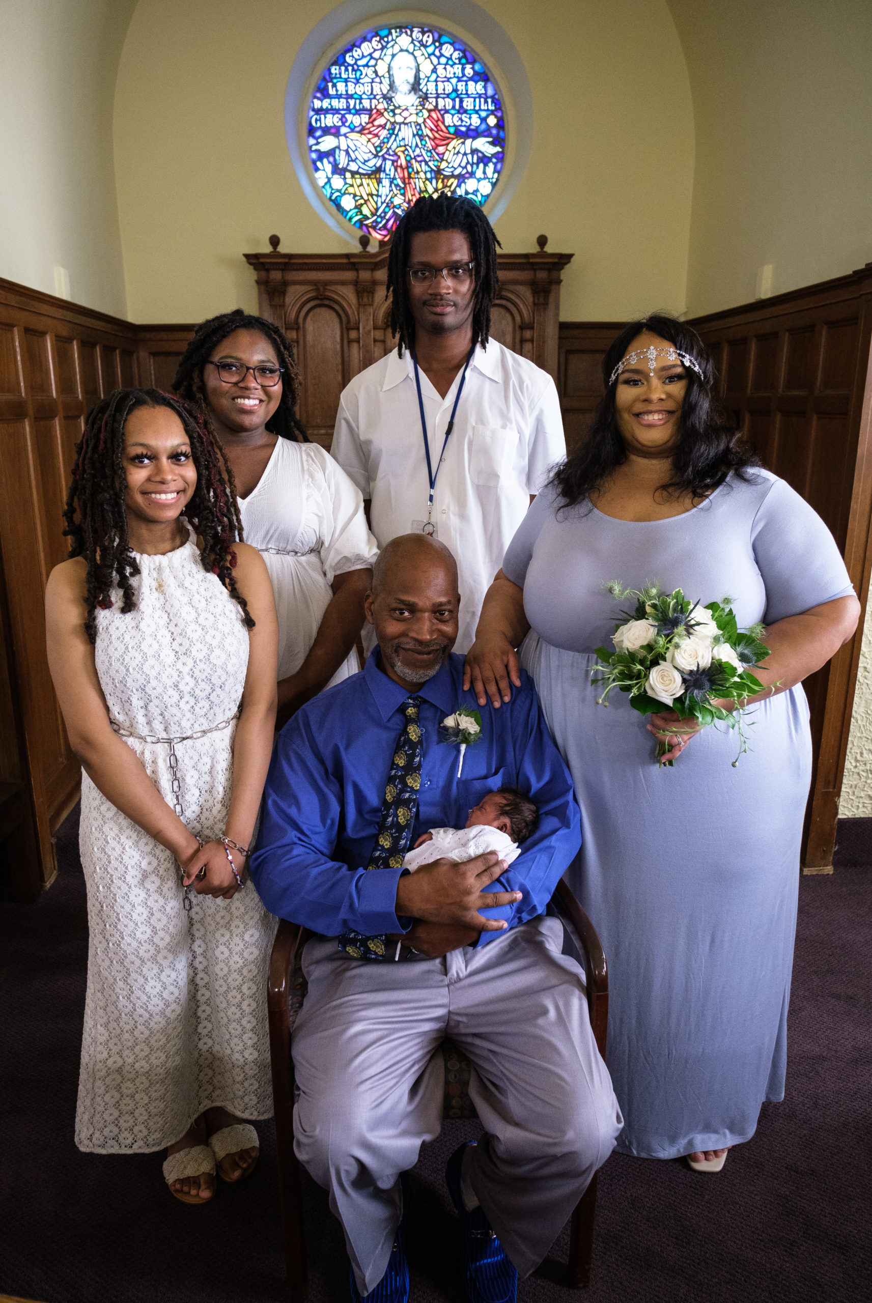 Melonie and Roderick's first family photo as a married couple.