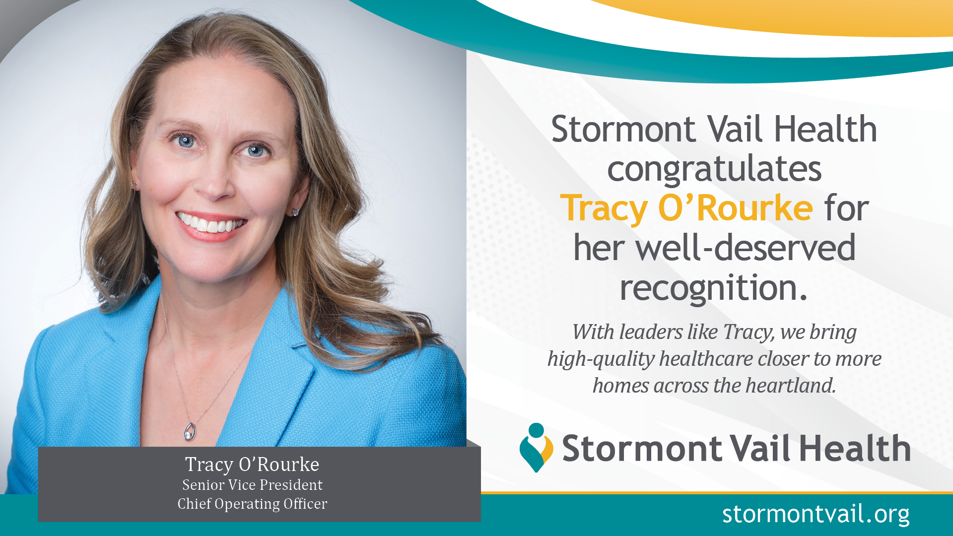 We Recognize Tracy O'Rourke, Hero in Healthcare - Stormont Vail Health