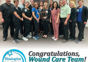 The wound care team at stormont vail health with their distinction recognition from healogics